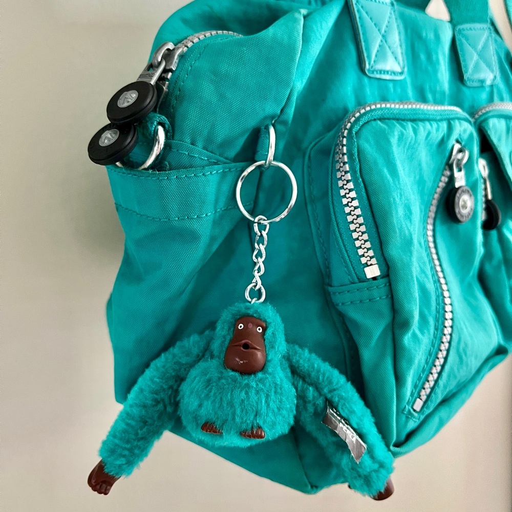 Stunning! Kipling Defea Turquoise Medium Shoulder… - image 2